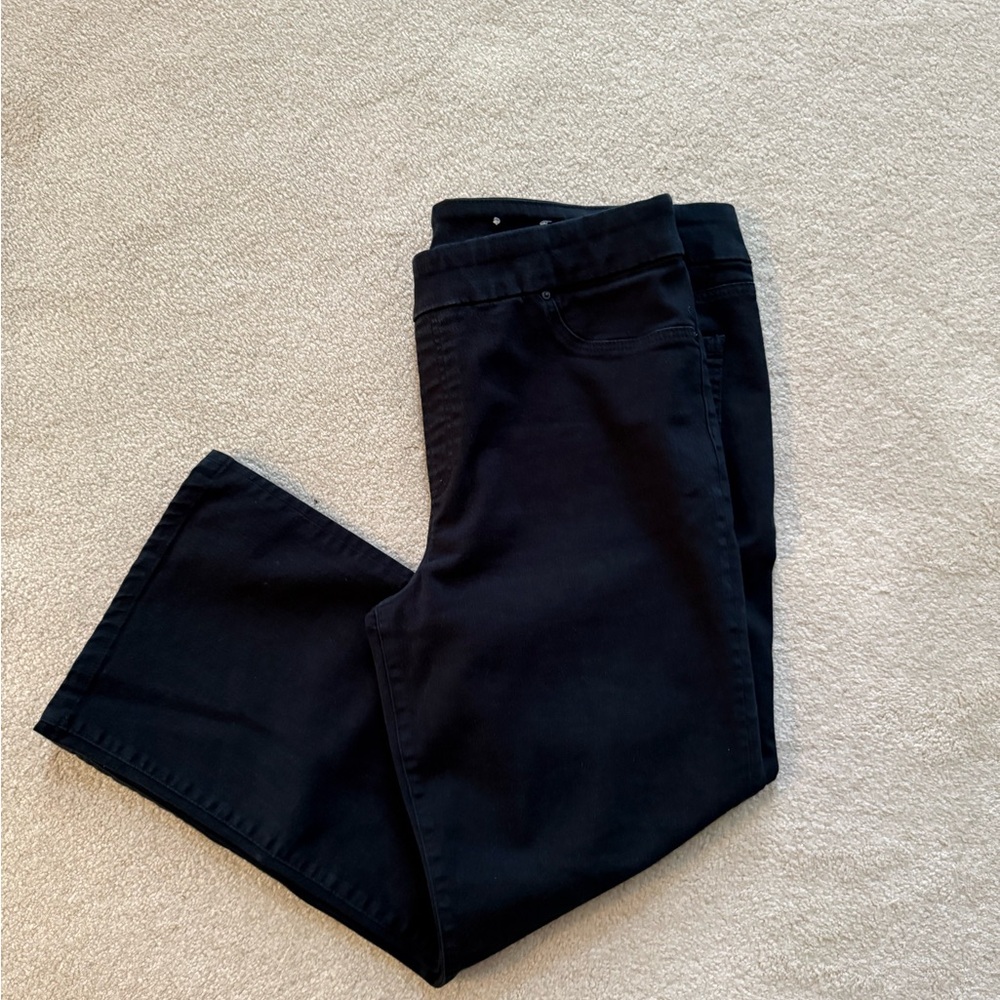 Chico's Black Pull-On Slim Boot Jeans